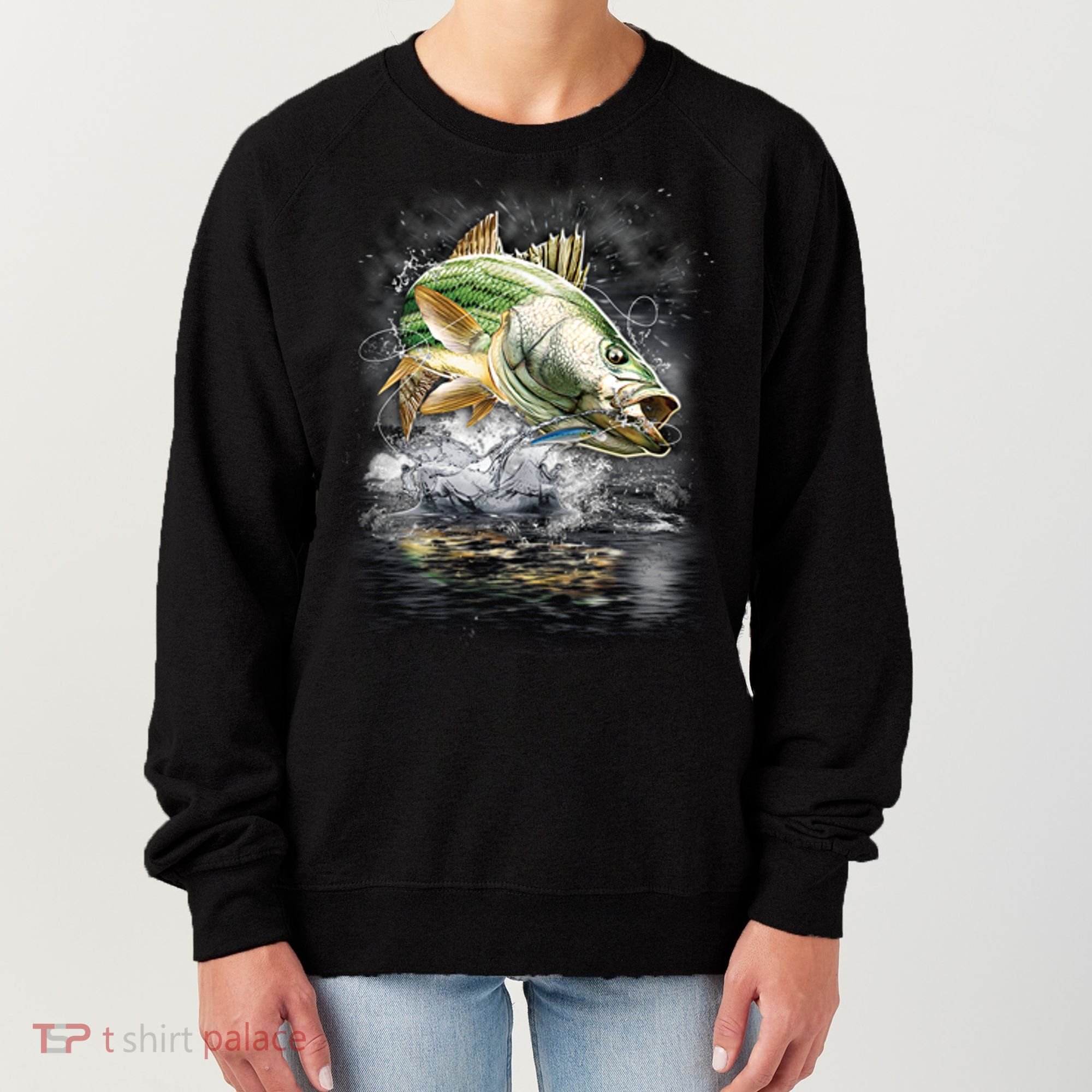 Walleye Wilderness - Fishing Jumping Fish Women's Sweatshirt