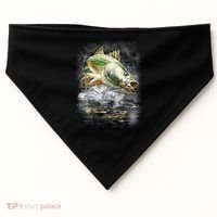Walleye Wilderness - Fishing Jumping Fish USA-Made Doggie Bandana thumb 0