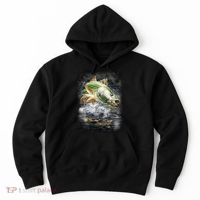 Walleye Wilderness - Fishing Jumping Fish Hoodie