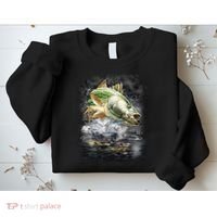 Walleye Wilderness - Fishing Jumping Fish Sweatshirt thumb 2