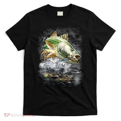Walleye Wilderness - Fishing Jumping Fish T-Shirt