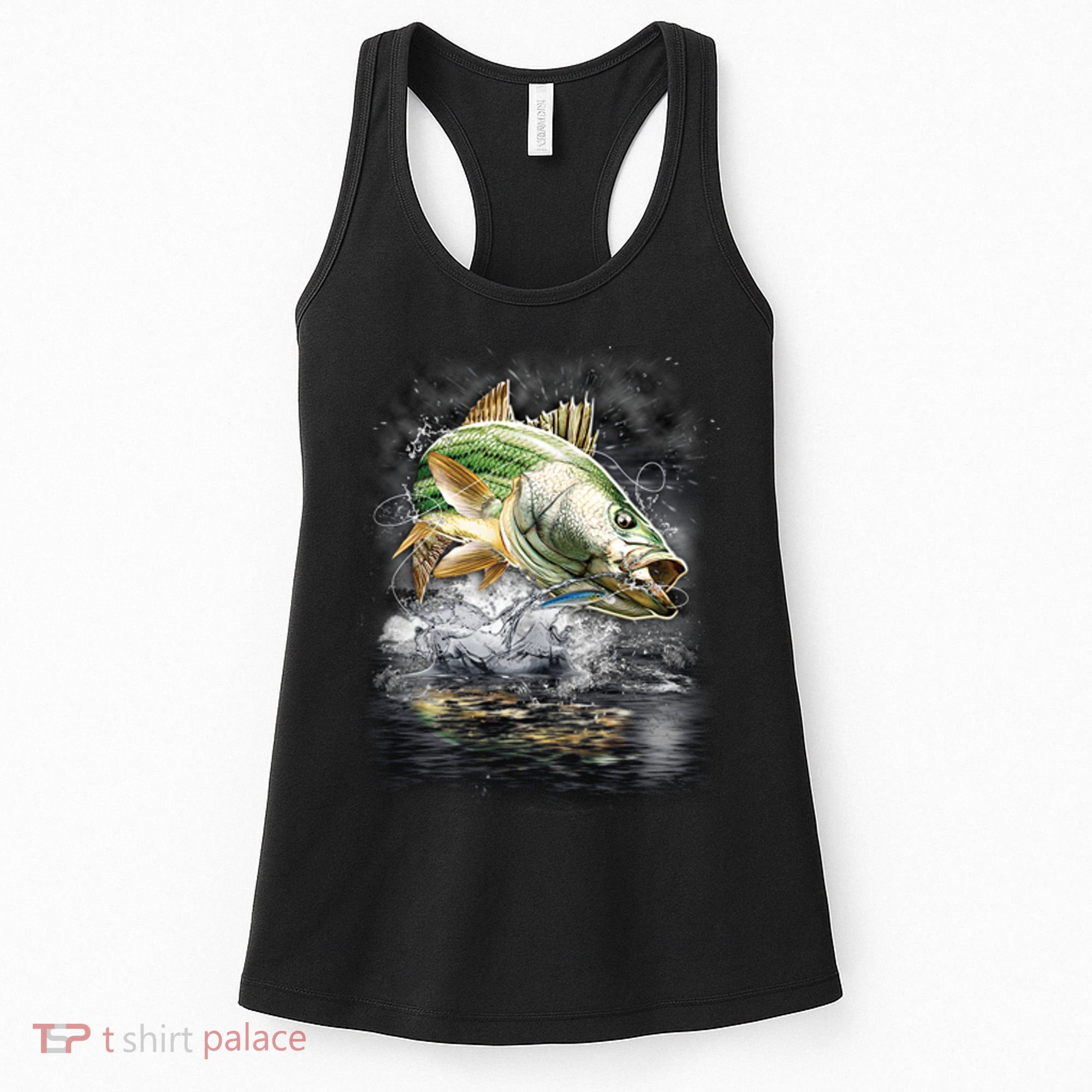 Walleye Wilderness - Fishing Jumping Fish Women's Tank Top