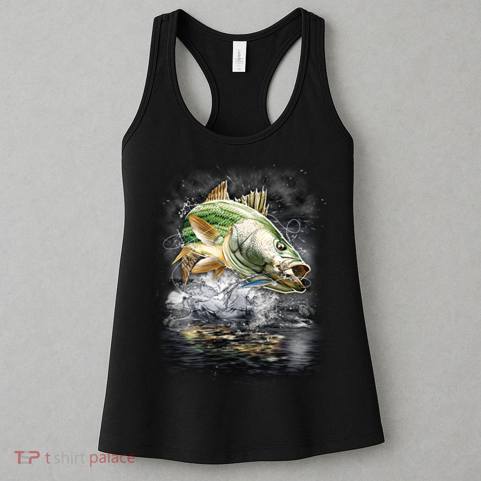 Walleye Wilderness - Fishing Jumping Fish Women's Tank Top