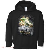 Walleye Wilderness - Fishing Jumping Fish Toddler Hoodie thumb 0
