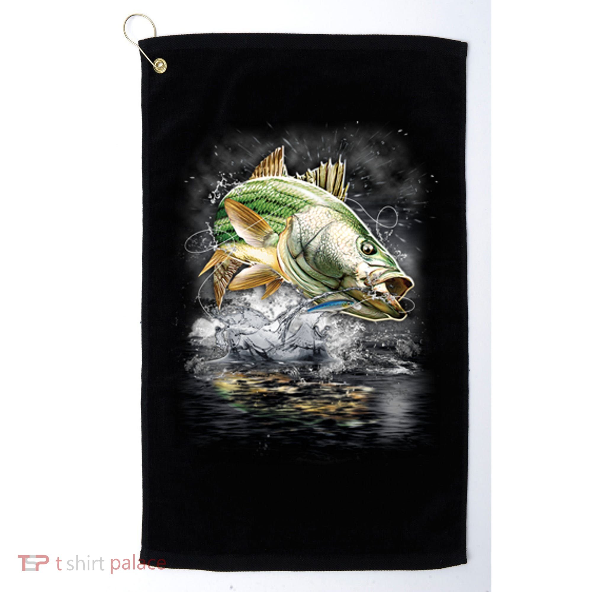 Walleye Wilderness - Fishing Jumping Fish Golf Towel