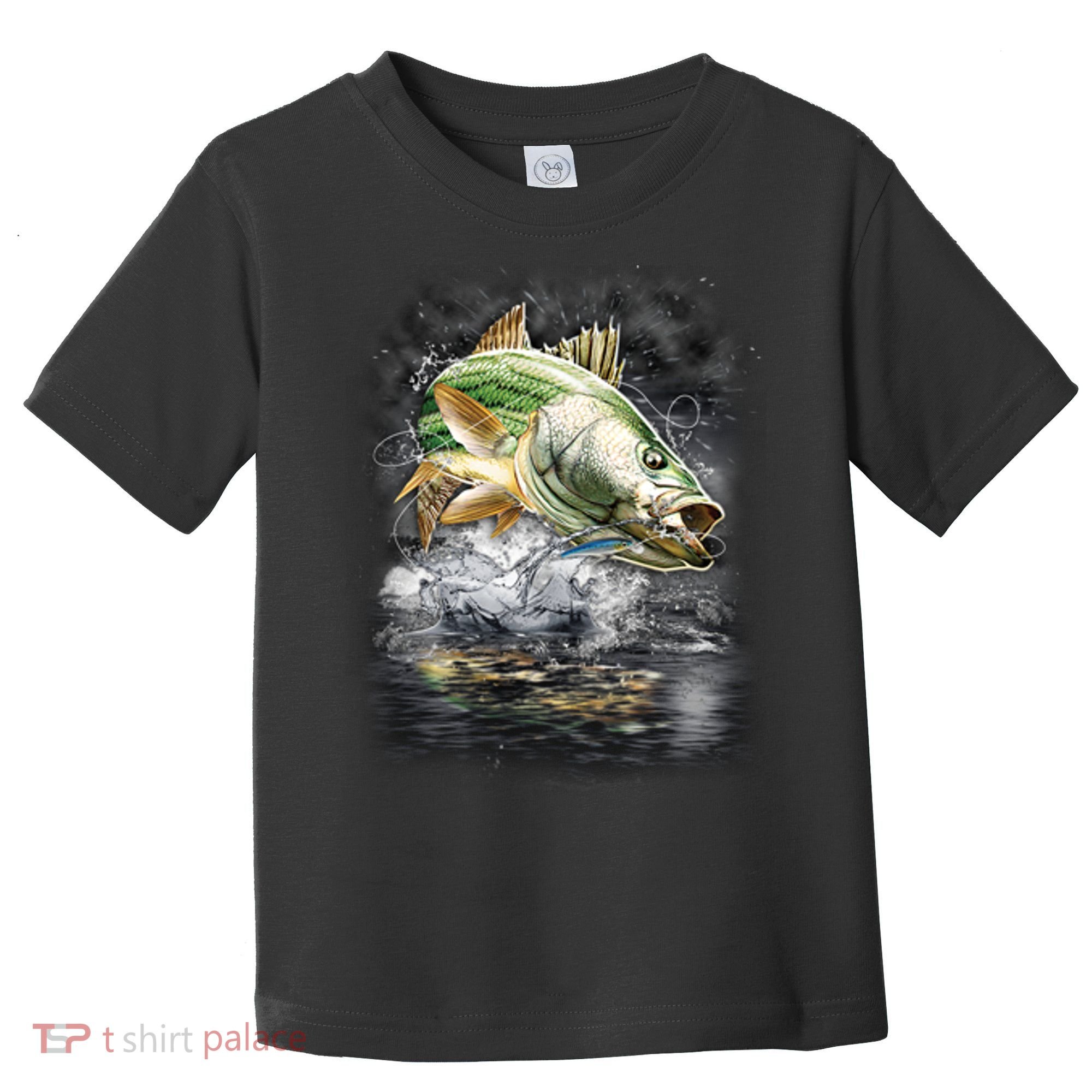 Walleye Wilderness - Fishing Jumping Fish Toddler T-Shirt