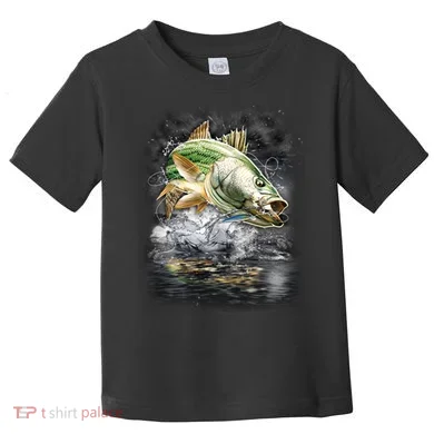 Walleye Wilderness - Fishing Jumping Fish Toddler T-Shirt