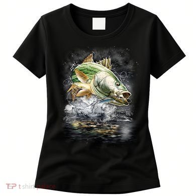 Walleye Wilderness - Fishing Jumping Fish Women's T-Shirt