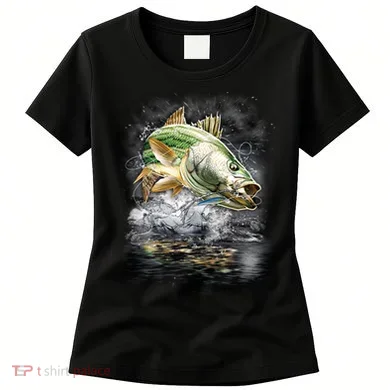 Walleye Wilderness - Fishing Jumping Fish Women's T-Shirt
