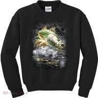 Walleye Wilderness - Fishing Jumping Fish Kids Sweatshirt thumb 0