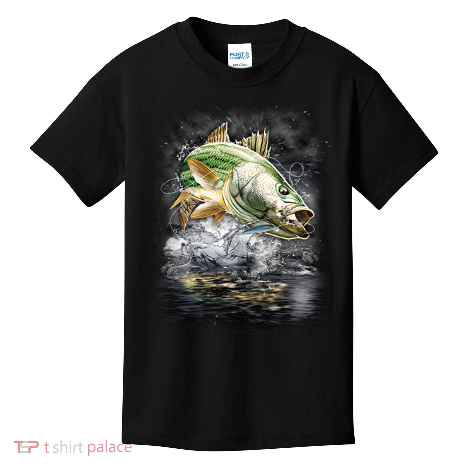 Walleye Wilderness - Fishing Jumping Fish Kids T-Shirt