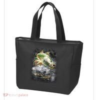 Walleye Wilderness - Fishing Jumping Fish Tote Bag thumb 3