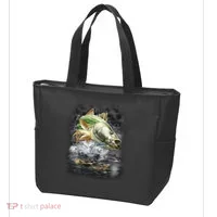 Walleye Wilderness - Fishing Jumping Fish Tote Bag thumb 3