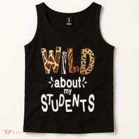 Wild About My Students, Teacher Student First Day Of School Funny Tank Top thumb 2