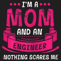 Womens A Mom And Engineer Nothing Scares Me Mechanical Funny Beanie thumb 2