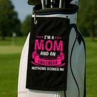 Womens A Mom And Engineer Nothing Scares Me Mechanical Funny Golf Towel thumb 2