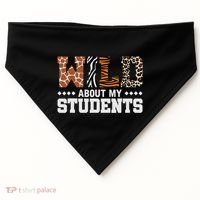 Wild About My Students Animals Teacher USA-Made Doggie Bandana thumb 0