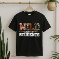 Wild About My Students Animals Teacher T-Shirt thumb 2