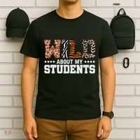 Wild About My Students Animals Teacher T-Shirt thumb 6