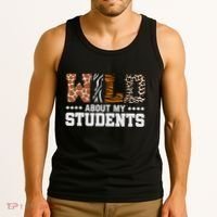 Wild About My Students Animals Teacher Tank Top thumb 3