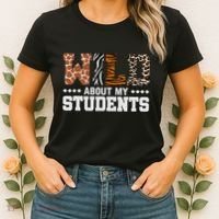 Wild About My Students Animals Teacher Women's T-Shirt thumb 2