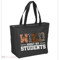 Wild About My Students Animals Teacher Tote Bag thumb 2