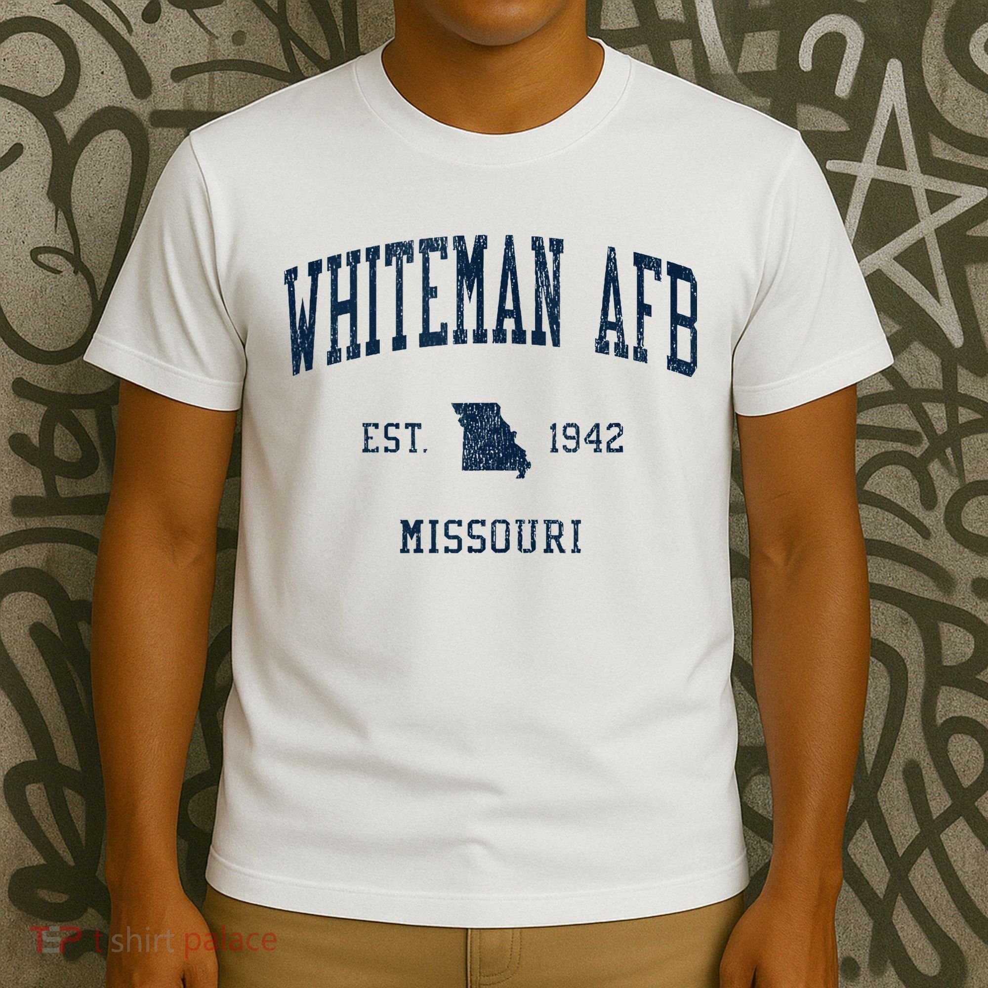 Whiteman Afb Mo Vintage Athletic Sports T-Shirt