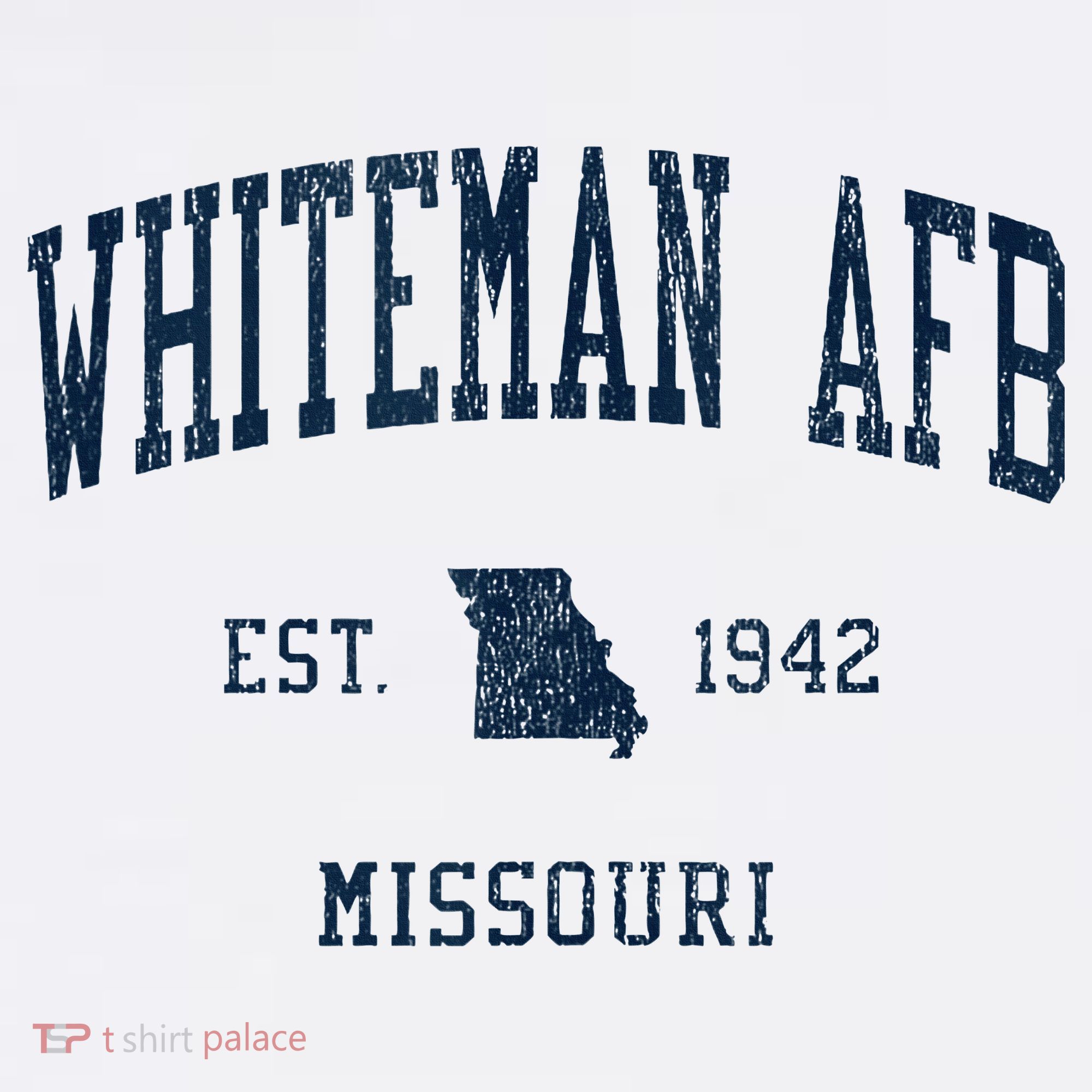 Whiteman Afb Mo Vintage Athletic Sports T-Shirt
