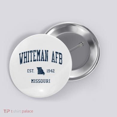 Whiteman Afb Mo Vintage Athletic Sports Button