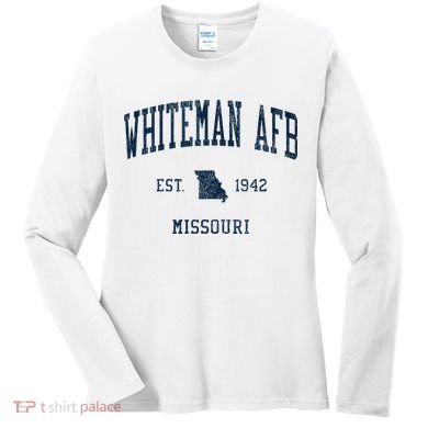 Whiteman Afb Mo Vintage Athletic Sports Women's Long Sleeve Shirt