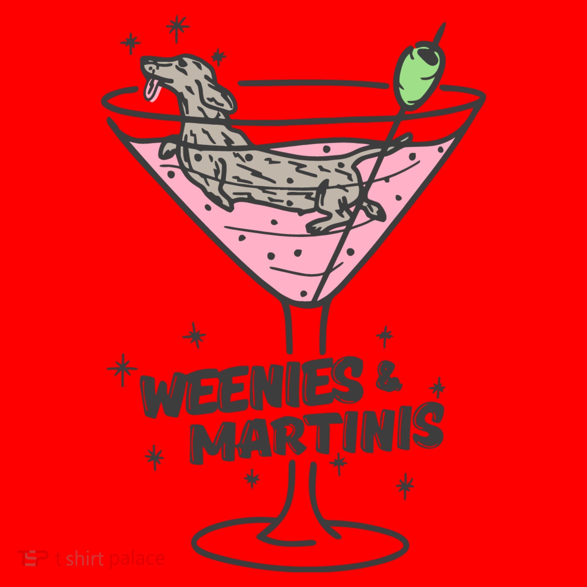Weenies And Martini Weenie Dog Lover Santa Hat