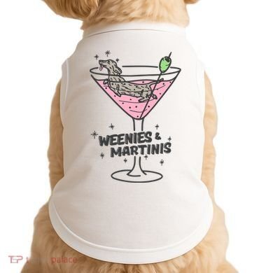 Weenies And Martini Weenie Dog Lover Doggie Tank