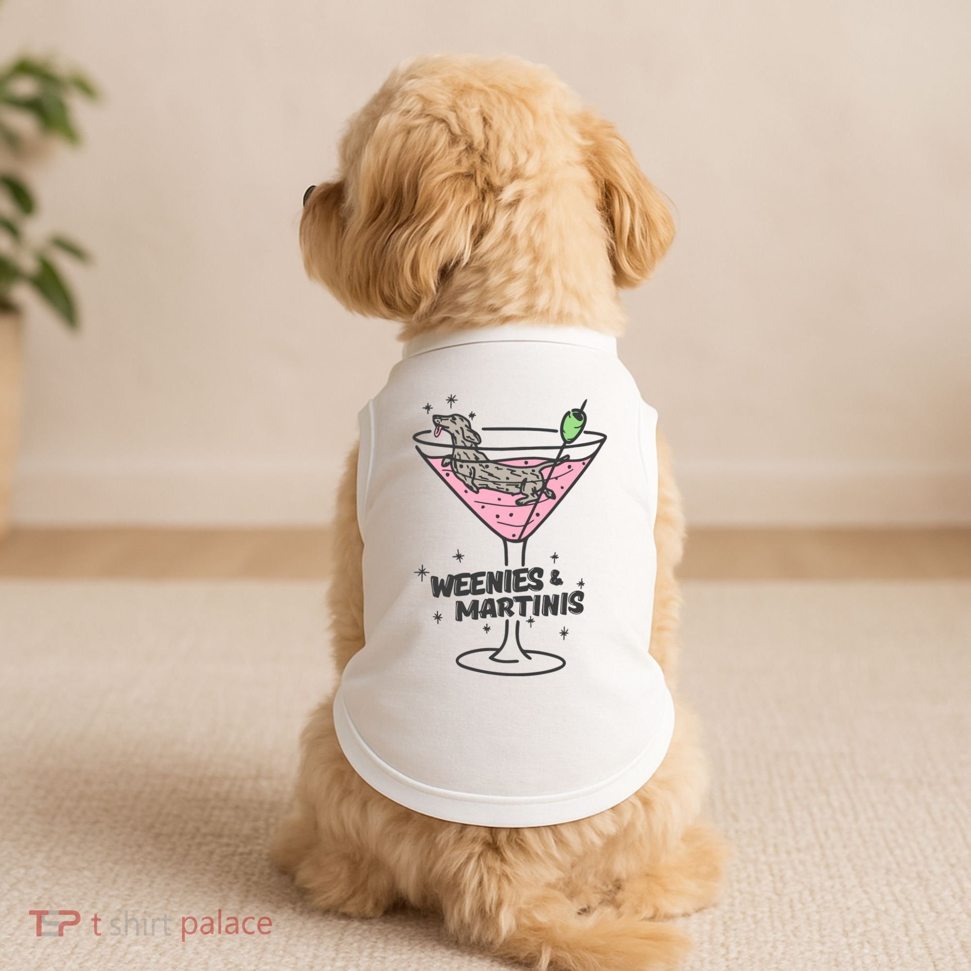 Weenies And Martini Weenie Dog Lover Doggie Tank