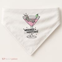 Weenies And Martini Weenie Dog Lover USA-Made Doggie Bandana thumb 0