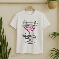 Weenies And Martini Weenie Dog Lover T-Shirt thumb 2