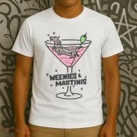 Weenies And Martini Weenie Dog Lover T-Shirt thumb 3