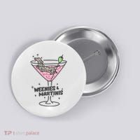 Weenies And Martini Weenie Dog Lover Button thumb 0