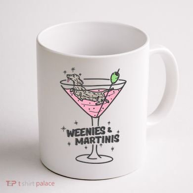 Weenies And Martini Weenie Dog Lover Coffee Mug back