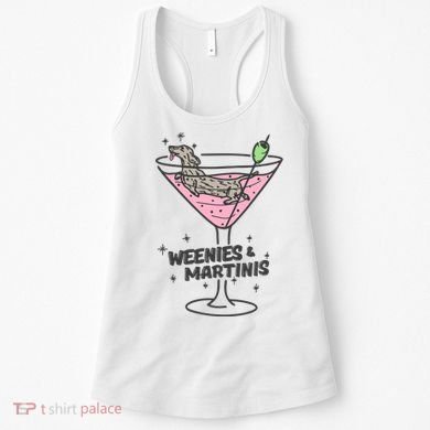Weenies And Martini Weenie Dog Lover Women's Tank Top
