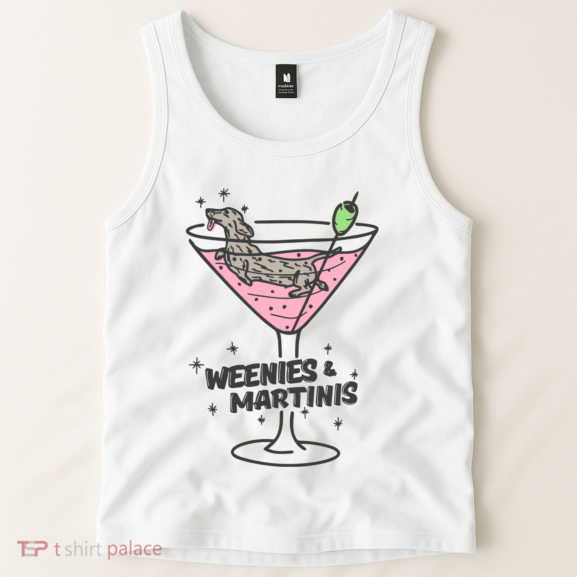 Weenies And Martini Weenie Dog Lover Tank Top