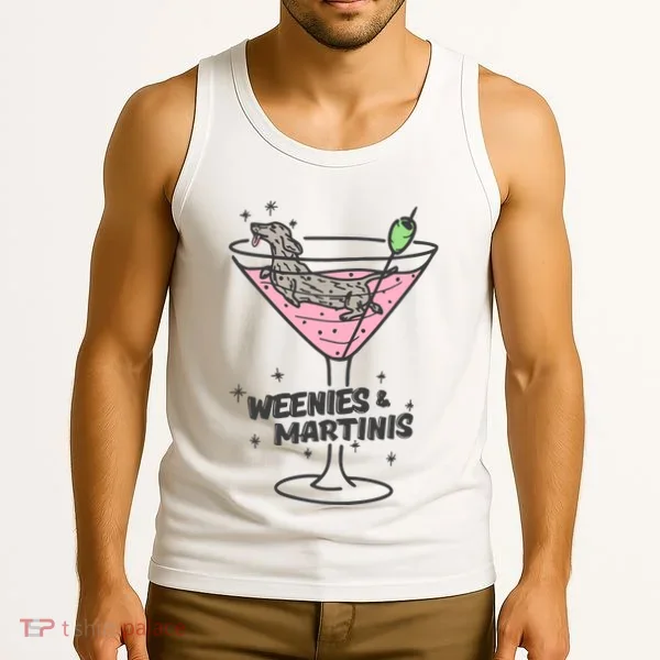 Weenies And Martini Weenie Dog Lover Tank Top