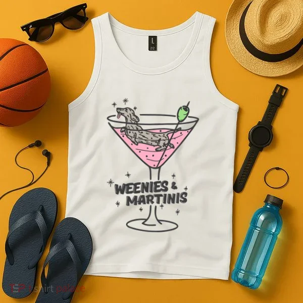 Weenies And Martini Weenie Dog Lover Tank Top