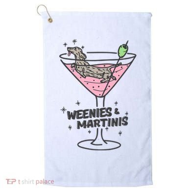Weenies And Martini Weenie Dog Lover Golf Towel