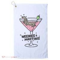 Weenies And Martini Weenie Dog Lover Golf Towel thumb 0