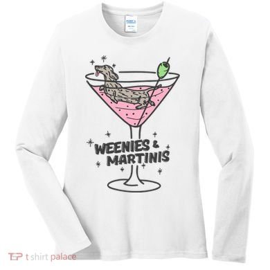 Weenies And Martini Weenie Dog Lover Women's Long Sleeve Shirt