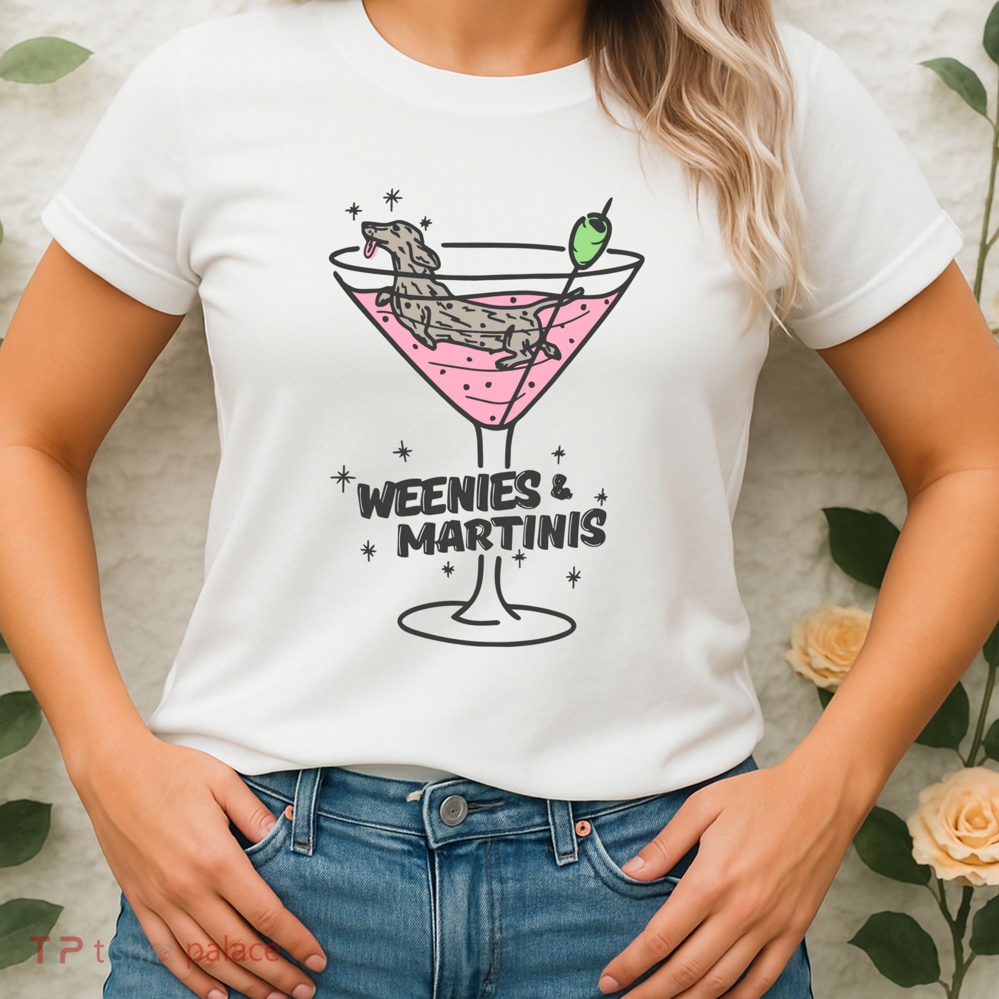 Weenies And Martini Weenie Dog Lover Women's T-Shirt