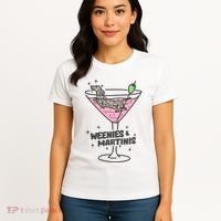Weenies And Martini Weenie Dog Lover Women's T-Shirt thumb 4
