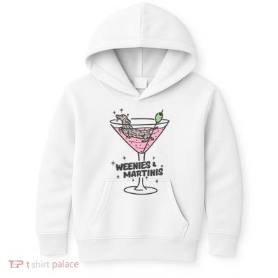 Weenies And Martini Weenie Dog Lover Kids Hoodie