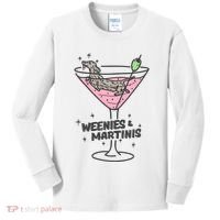 Weenies And Martini Weenie Dog Lover Kids Long Sleeve Shirt thumb 0