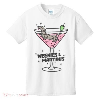 Weenies And Martini Weenie Dog Lover Kids T-Shirt